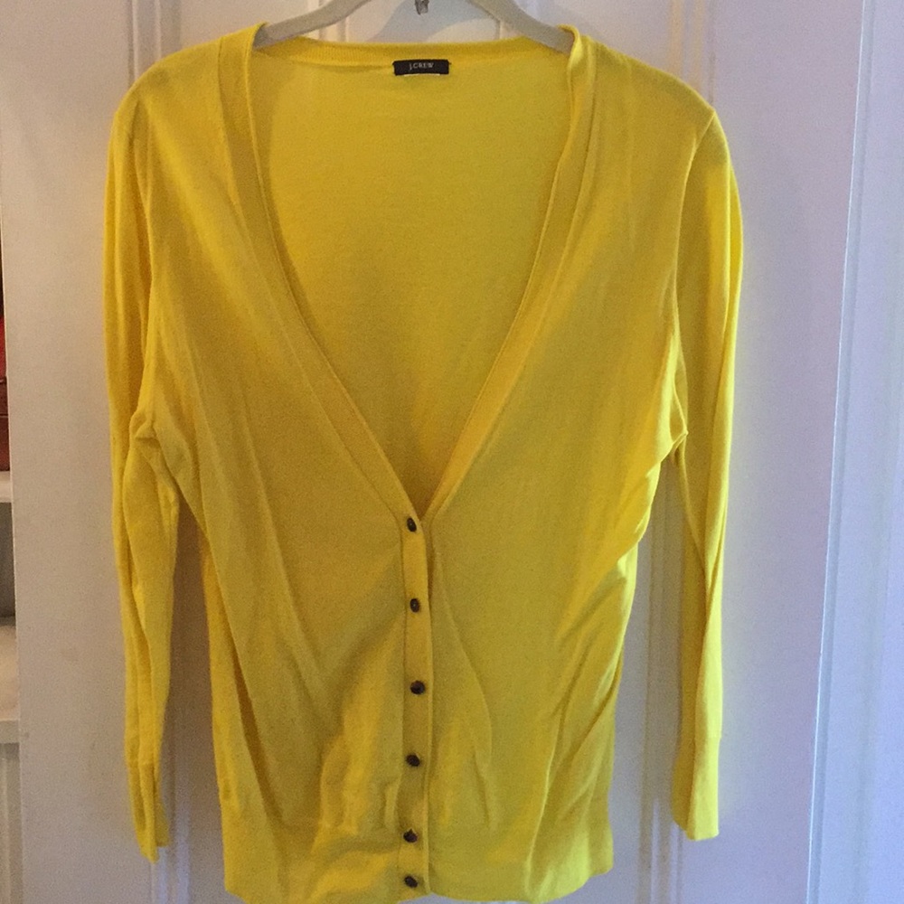 J.Crew Yellow Cardigan